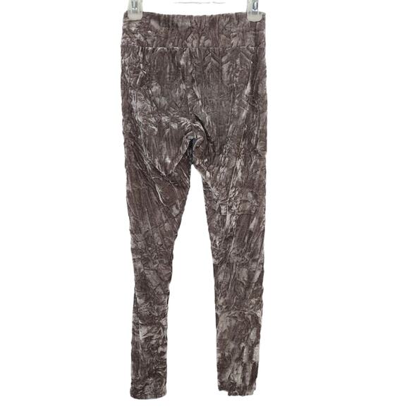 Rainbow Velvet Skinny Stretch Pants Crinkle Mauve Size Small - Picture 2 of 7